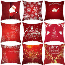 Christmas Pillow Case Santa Claus Christmas Decorations for Home Christmas Decorative Cushion Cover Xmas Gifts Navidad 2021 2024 - buy cheap