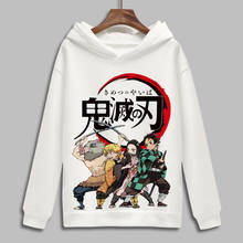 Sudadera con capucha de Cosplay Demon Slayer Kimetsu no Yaiba, sudaderas con capucha de dibujos animados, sudaderas de lana de invierno y otoño, Jersey informal, disfraz de Halloween 2024 - compra barato