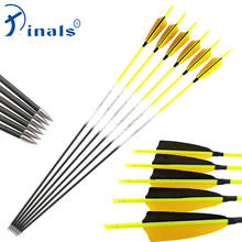 Pinals Archery Spine 500 600 700 800 900 1000 Carbon Arrows Shaft Turkey Feathers Compound Recurve Bow Longbow Hunting Target 2024 - buy cheap