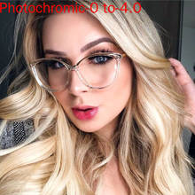 Gafas de sol fotocromáticas con diseño de gato para mujer, a la moda de media montura lentes ópticas, graduadas para miopía, UV400 NX 2024 - compra barato
