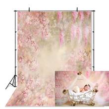 NeoBack Spring Easter Pink Floral Newborn Baby Shower Photography Background Children Kids Blossom Photocall Photo Backdrop