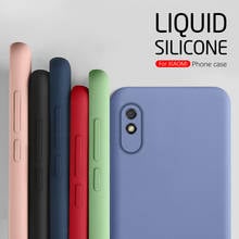 For Xiaomi Redmi 9A Case Soft Liquid Silicone Cases For Redmi 9A 9C Cover Candy Color Rubber Shockproof Phone shell Redmi 9 A 2024 - buy cheap