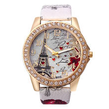 Башня Шаблон Кожаный ремешок аналоговые кварцевые наручные часы Vogue наручные часы женские наручные relojes para mujer montre femme 2024 - купить недорого