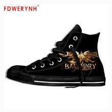 High Top Canvas Mens Casual Shoes Bathory Metal Music Rock Band Maker Fashion Lightweight Breathable Shoes For Women Men 2024 - buy cheap