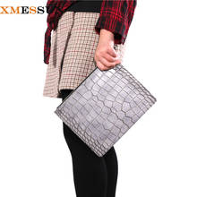 XMESSUN Women New Pouch Envelope Bag High Quality Crocodile Pattern Splicing Leather Women Trendy Clutch Bag Handbags INS 2024 - buy cheap