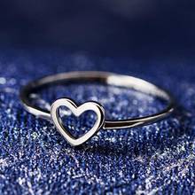 Корейское кольцо в форме сердца, посеребренное кольцо в форме сердца персика для женщин, ювелирные изделия Anel, ювелирные изделия Anillos, новое серебряное кольцо 2024 - купить недорого