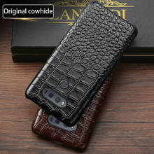 Phone Case For lg g6 g7 g8 case G3 G4 G5 G8s ThinQ V10 V20 V30 V40 V50 Thinq Q6 Q7 Q8 K4 K8 2017 Real leather crocodile pattern 2024 - buy cheap