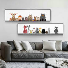 Pintura sobre lienzo de gato, Panda, ciervo, León, Corolla, perro, Koala, oso, carteles nórdicos e impresiones, imágenes de pared, decoración para habitación de bebés y niños 2024 - compra barato