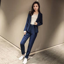 2022 New Autumn Professional Women's Suits Pants Suit Casual Fashion One Button Ladies Jacket Office Slim Trousers Two-piece Set 2024 - buy cheap