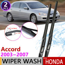 Escobillas de limpiaparabrisas para coche Honda Accord 2003, 2004, 2005, 2006, cepillos de parabrisas delantero, limpiaparabrisas, accesorios de coche, pegatinas 2024 - compra barato