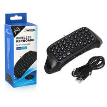 Беспроводная Bluetooth-клавиатура с клавиатурой, игровой коврик для чата, мини-клавиатура с сообщениями для Play station 4, для контроллера PS4, Bluetooth 3,0 2024 - купить недорого