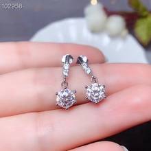 moisanite earrings attractive character women silver stud earrings 925 sterling silver shiny better than diamond gift 2024 - buy cheap