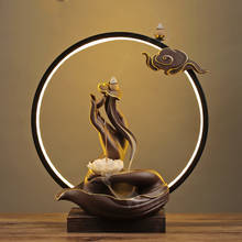 С 20 конусами китайская керамическая Ручная горелка для благовоний круглый светодиодный домашний декор Дзен Будда ручной держатель для благовоний 2024 - купить недорого