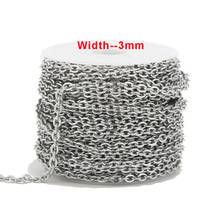 10 Meters 3mm Width Stainless Steel Link Chains O Chain Findings For DIY Jewelry Necklaces Bracelets Making Top Quality 2024 - buy cheap