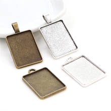 New Fashion 6pcs 18x25mm Inner Size 4 Style Rectangle Cabochon Base Setting Charms Pendant,Fit  18*25mm Square Glass Cabochons 2024 - buy cheap