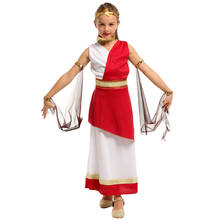 Disfraz de diosa griega a-thena para niña, traje de Halloween, emperatriz, Roma, vestido de fiesta de fantasía para Cosplay 2024 - compra barato