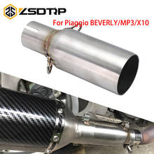 ZSDTRP Motorcycle Escape Exhaust Muffler Middle Link Pipe Slip-on For Piaggio BEVERLY 125/300 MP3 125/250/300 X10 125 2024 - buy cheap