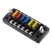 Automotive 1 in 6 Out Positive And Negative Electrode Car Fuse Box Auto Blade Fuse Box Block Holder DC 12v 24V 32V 2024 - buy cheap