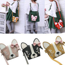 2019 Toddler Plush Kids Girls Cartoon Dog Bowknot PU Leather Shoulder Bag Handbag Satchel Messenger Crossbody Bag 2024 - buy cheap