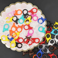 10pcs Colorful Plastic Lobster Clasps Key Chain Key Ring Lamp Shape Buckle Snap Hook For DIY Jewelry Making Findings Wholesale 2024 - buy cheap