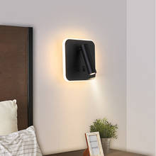 Luminária de parede led rotativa, moderna lâmpada de cabeceira para ambientes internos, quarto, escada, estudo, varanda, iluminação 2024 - compre barato