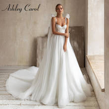 Свадебное платье трапециевидной формы Ashley Carol 2020 с бисером, милое платье на бретельках с открытой спиной, свадебные платья для принцесс, Robe De Mariee 2024 - купить недорого