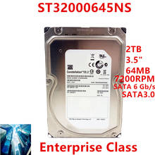 Novo hdd original para seagate 2tb 3.5 ", sata 6 gb/s 64mb 7200rpm para disco rígido interno para classe empresarial hdd de alta qualidade 2024 - compre barato