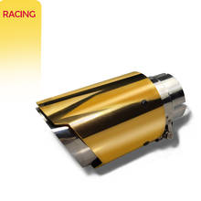 1 Piece Exhaust Tail Pipes Glossy Gold  Muffler Tip Tail Universal  Stainless Steel Pipes Throat End Tip 2024 - buy cheap