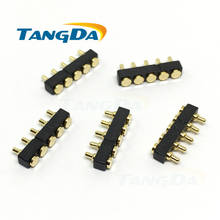 TANGDA pogo pin connector 5PIN 5P SMT thimble test pitch:2.5mm 2.5 pogopin height: 4 4.5 5 5.5 6 6.5 7 7.5 8 9 10 1.2A AG 2024 - buy cheap