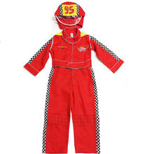 Красный костюм гоночного водителя для детей, костюм гоночного автомобиля водителя, костюмы для косплея на Хэллоуин, игра, косплей 2024 - купить недорого