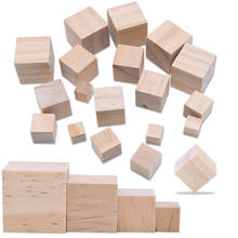 High Quality 10-25mm Mini Cubes Embellishment Wooden Square Blocks For Woodwork Craft DIY Handmade Home Decor 2024 - buy cheap