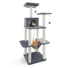 Cheap Cat Toy Scratching Wood Climbing Tree Cat Jumping Toy with Ladder Climbing Frame Cat Furniture Scratching Post 3 Color 2024 - buy cheap