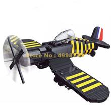 698pcs military ww2 america army f4u corsair fighter world wars air force building blocks Toy 2024 - buy cheap