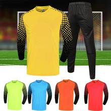 New Adult & Kids Goalkeeper Suit, Male Child goaltender Soccer set , Boys Football training uniforms , Goal keeper Clothing 2024 - buy cheap