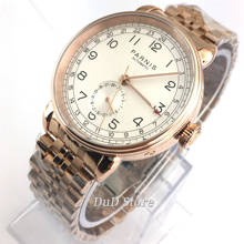 Parnis-reloj con correa de acero inoxidable para hombre, pulsera masculina de 42mm, resistente al agua, mecánico, automático, para negocios 2024 - compra barato