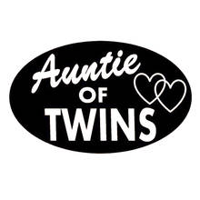 16*10cm Auntie Of Twins Decal Sticker Aunt Gift Twin Cap Shirt Car Accessories Motorcycle Helmet Car Styling 2024 - buy cheap