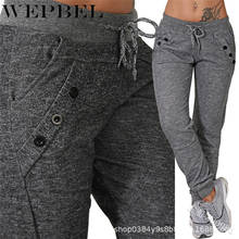 WEPBEL-pantalones de chándal holgados con cordón para mujer, Pantalón de deporte informal, suave, harén, largos, pitillo, ropa femenina 2024 - compra barato