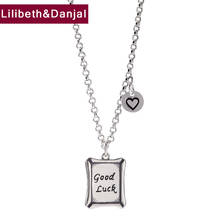 Love Good lucky Letter Chain Pure 925 Sterling Silver Fashion Initial Necklace Pendant Jewelry For Women 2021 New Arrival N06 2024 - buy cheap