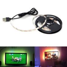 Tira de luces LED Flexible para decoración de escritorio, Cable de alimentación con batería, DC5V USB, 50CM, 1M, 2M, 3M, 4M, 5M, SMD 2835 2024 - compra barato