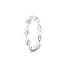 Anillos de plata esterlina 925 auténtica para mujer, banda con cuentas de conchas marinas, anillo de compromiso de boda, joyería 2024 - compra barato