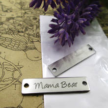 Conector de oso Mama de acero inoxidable, 10 unidades, más estilos para elegir, dijes DIY, colgantes para collar 30x7mm 2024 - compra barato