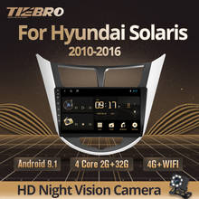 TIEBRO-Radio con GPS para coche, reproductor Multimedia con Android 9,0, 2Din, DVD, estéreo, vídeo, para Hyundai Verna Solaris Accent, 2010-2016 2024 - compra barato