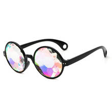 Kaleidoscope Glasses Rave Men Round Kaleidoscope Sunglasses Women Party Psychedelic Prism Diffracted Lens EDM Sunglasses  M138B 2024 - buy cheap