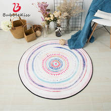 Bubble Kiss Modern Round Carpet Nordic Soft Bedroom Decor Carpet Non-Slip Kids Room Bedside Pink Rug Coffee Table Floor Area Rug 2024 - buy cheap