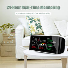 Analisador digital de qualidade do ar dm69, tela co2 pm2.5, pm10, hcho, tovc, com monitor infravermelho, detector de temperatura, umidade 2024 - compre barato