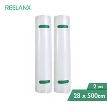 Вакуумные пакеты REELANX, 2 рулона, 28*500 см, для пищевых вакуумных упаковщиков, упаковочная машина 2024 - купить недорого