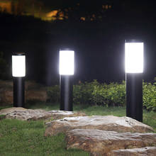 E27 à prova dwaterproof água ao ar livre de aço inoxidável pilar luz jardim gramado lâmpada alumínio pós luz quintal caminho paisagem iluminação 2024 - compre barato