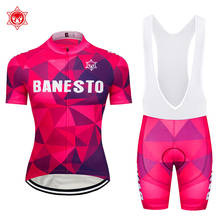 Banesto-Conjunto de ropa de Ciclismo para hombre, maillot y almohadilla de GEL de secado rápido para bicicleta de montaña, equipo profesional, verano, 2020 2024 - compra barato