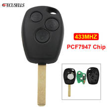 3 Button Transmitter Control Remote Car Key 433MHz PCF7947 Chip VA2 Blade for Renault Kangoo Twingo Clio 3 Trafic Modus Master 2024 - buy cheap