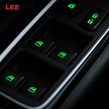 LEEPEE-pegatina luminosa para coche Mitsubishi ASX Outlander 2013, 2016, 201, botón de elevación de ventana, estilo de coche 2024 - compra barato
